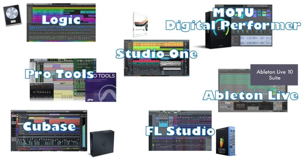 DAW 一覧 pro tools cubase fl studio ableton live motu digital performer studio one logic